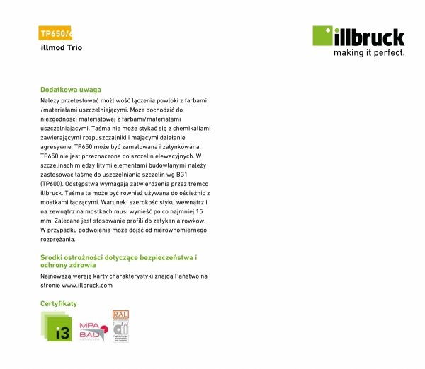 Illbruck TP650 58/15-30 3m taśma rozprężna TRIO