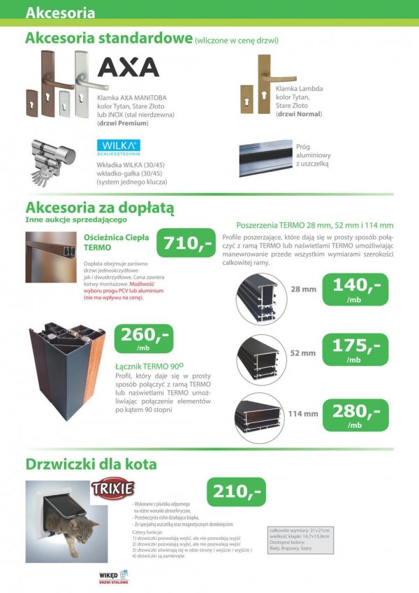 Drzwi wejściowe zewnętrzne Wikęd Premium wzór 21