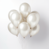 Balony Metaliczne Biel 36cm 50szt [5 opakowań]