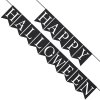 Baner Happy Halloween Tabliczka Pom-Czerń [ Komplet 5 opakowań ]