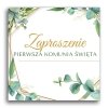 Zaproszenie Komunia Święta Eukaliptus [10 kompletów]