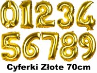 Balloons Numbers Gold 70cm
