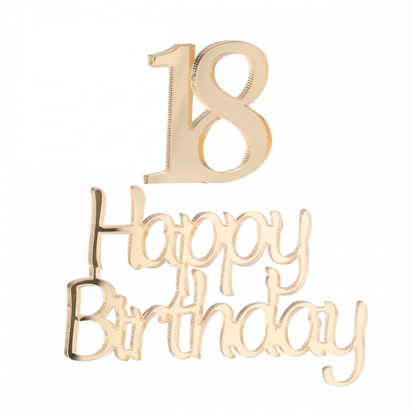 Napis Happy Birthday+18 Plexi [50kompletów]
