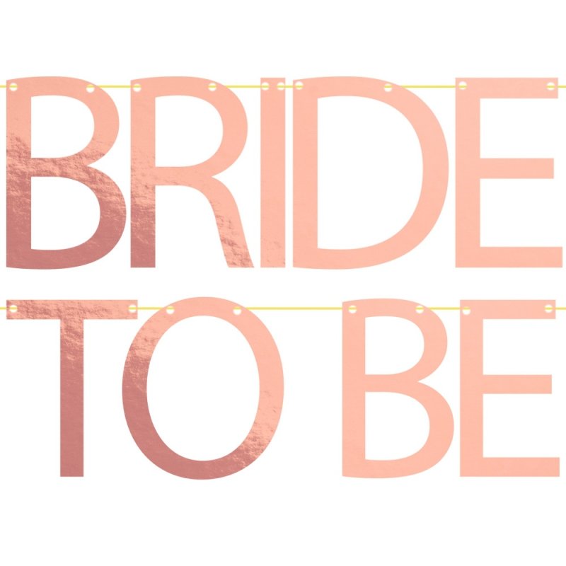 Baner Bride To Be Rosegold-Beermata [3opak]