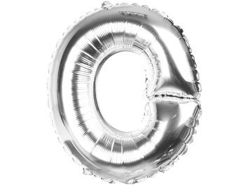 Balony Foliowe Literka &quot;O&quot; Srebrna 40cm - [ Komplet - 20 sztuk]