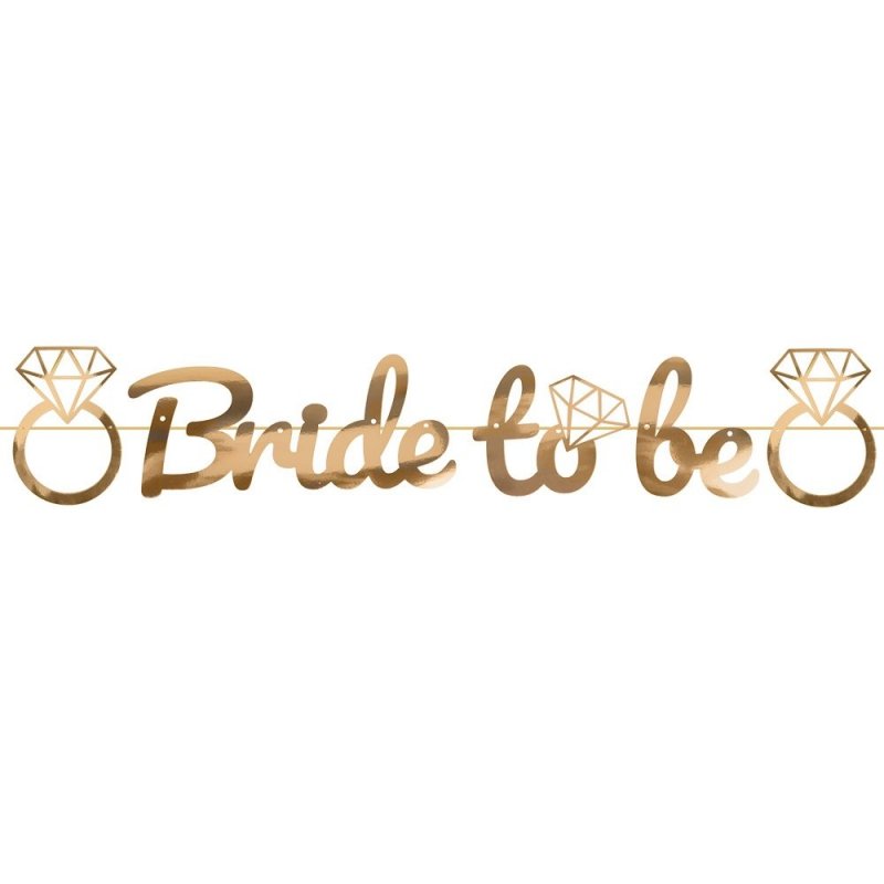 Baner Bride To Be Złoty [ 100szt ]