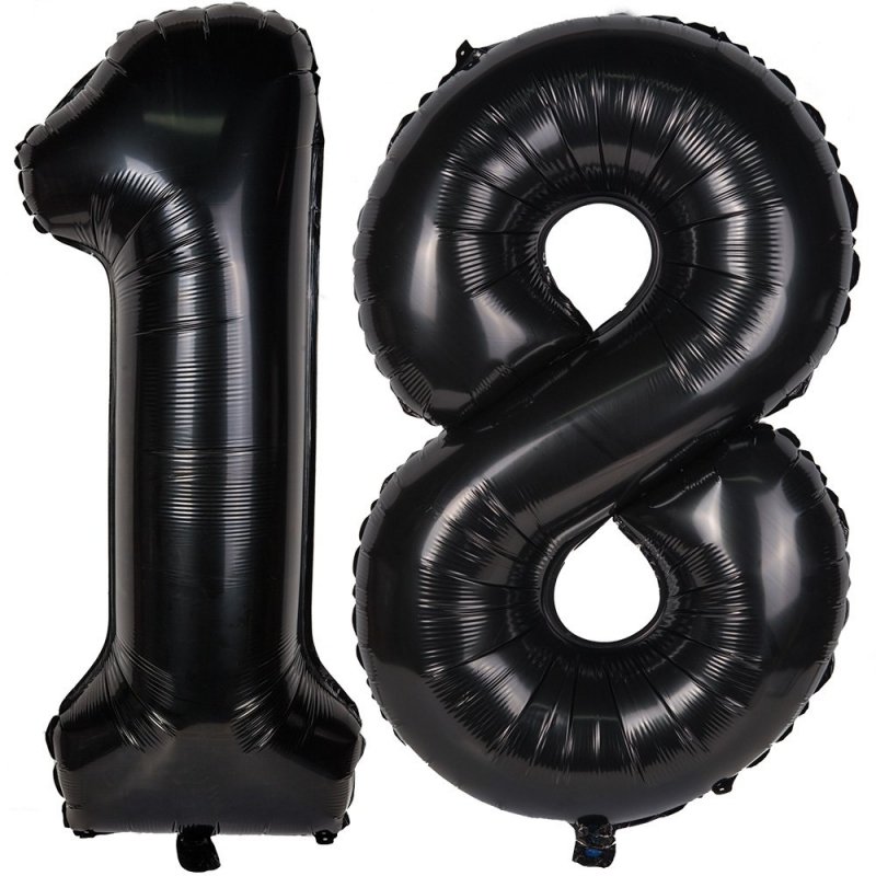 Zestaw Balonów 18 Czarna 100cm [ 10 kompletów ]