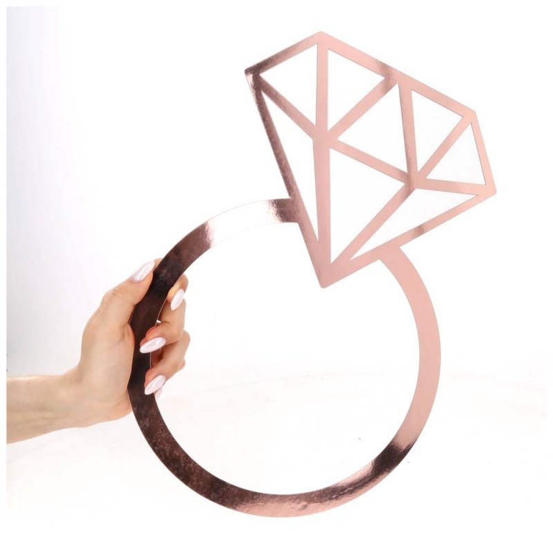 Pierścionek Z Diamentem Duży Rosegold [50kompl]