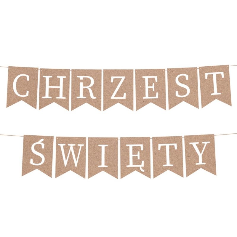 Baner Chrzest Święty Chorągiewki Papier Eko [100 kompletów]