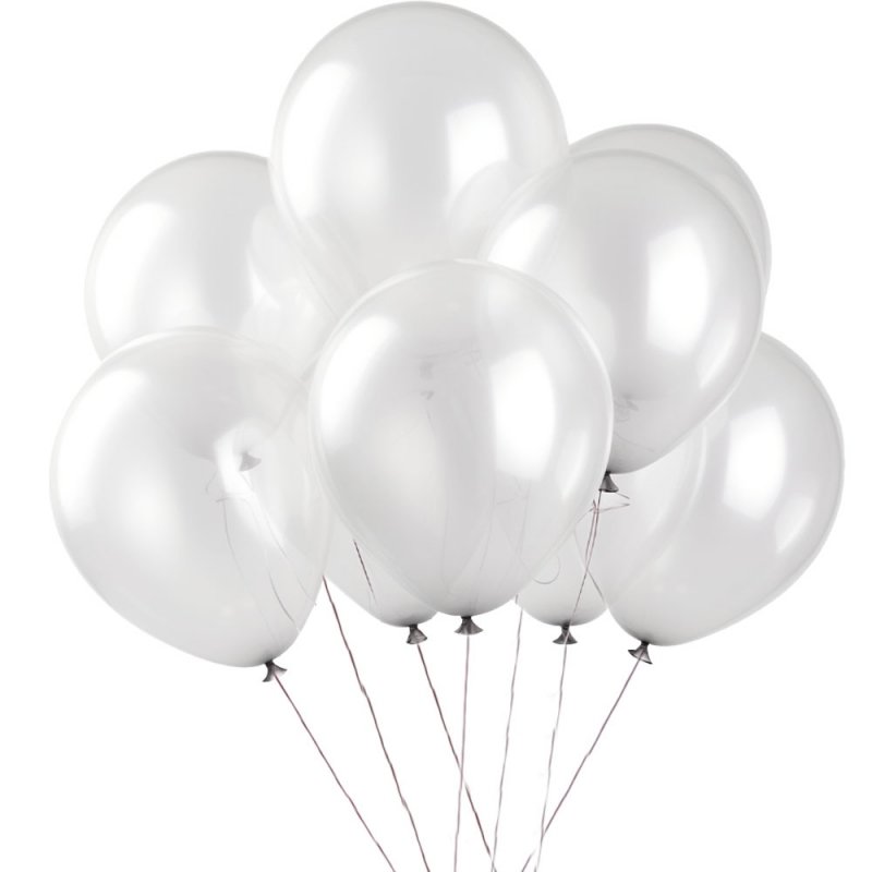 Balony Metaliczne Transparentne 36cm 50szt [30 opakowań]