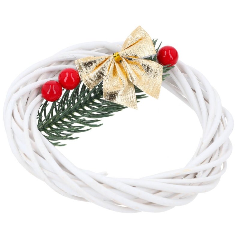Wianek Wiklinowy Biały 15cm [ Komplet 10 sztuk ]