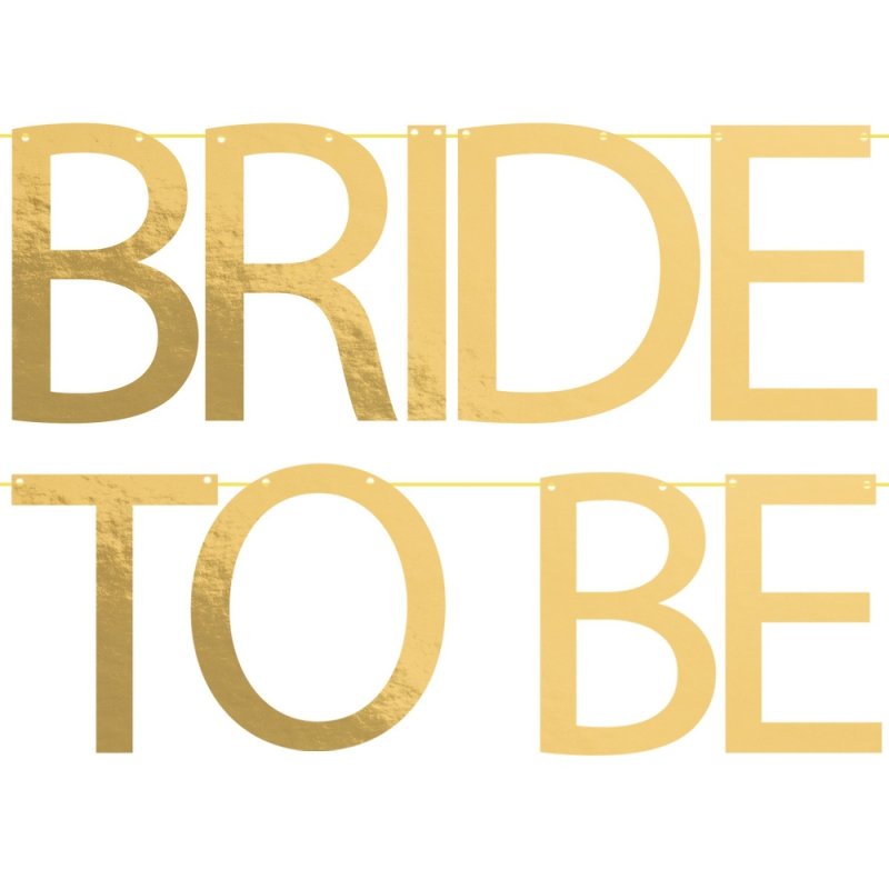 Baner Bride To Be Złoto-Beermata [3opak]