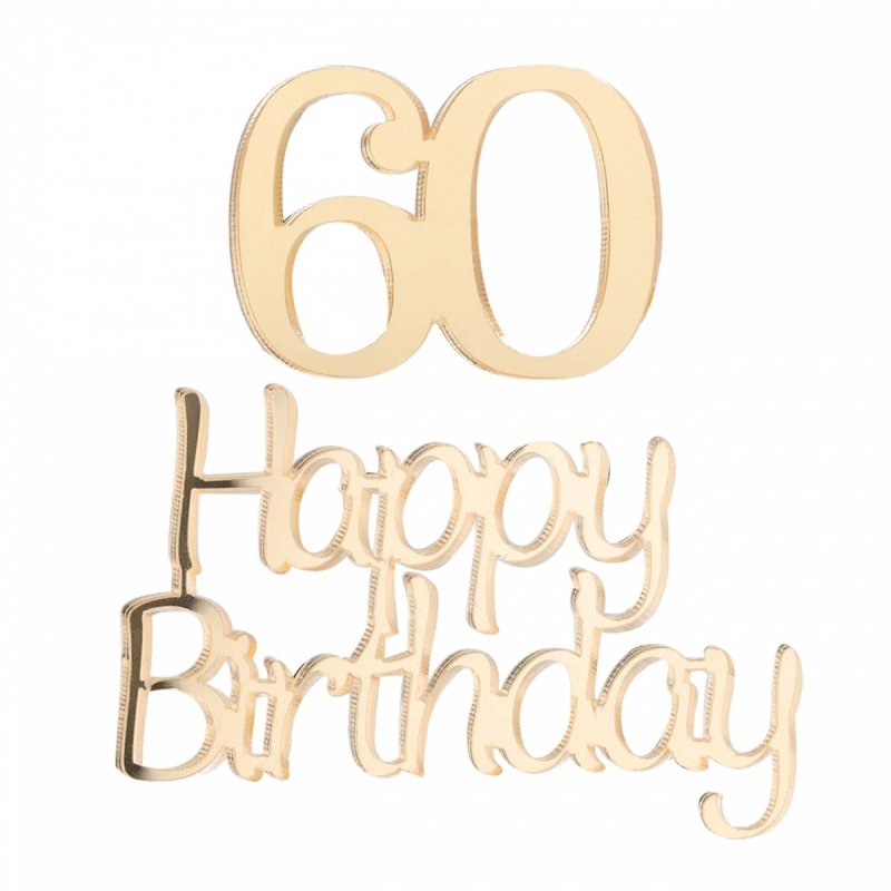 Napis Happy Birthday+60 Plexi [10kompletów]