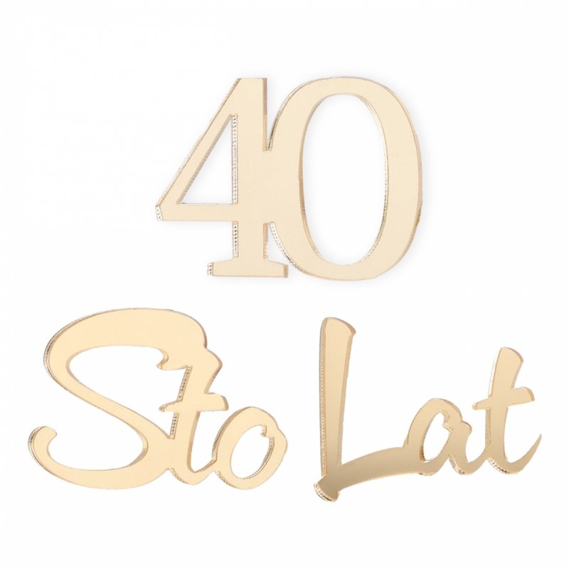 Napis Sto Lat+40 Plexi [50kompletów]
