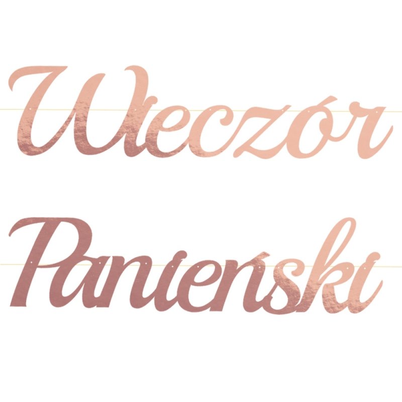 Baner Duży Wieczór Panieński Rosegold [5opak]