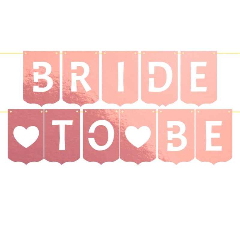 Baner Bride To Be Serce Rosegold [30 opak]
