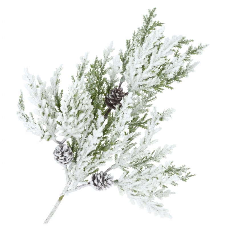 Gałązka Ośnieżona/Szyszki 37cm KR1898 [40szt]