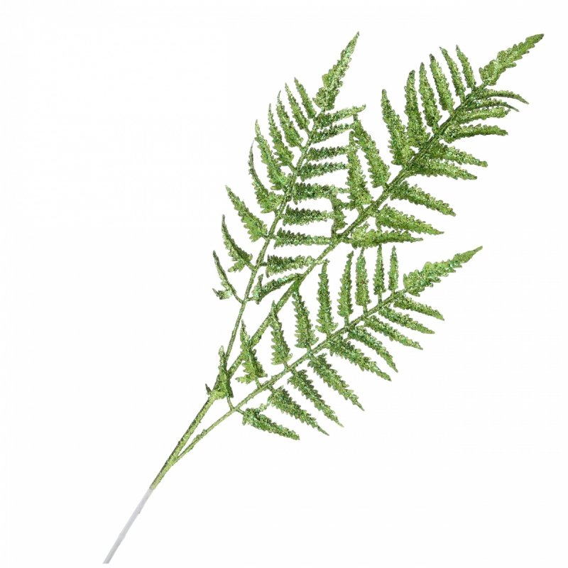 Gałązka Brokatowa Paproć Jasna Zieleń 80cm KR1617 [8szt]