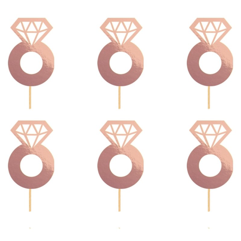 Toppery Pierścionki Rosegold [10kompl]