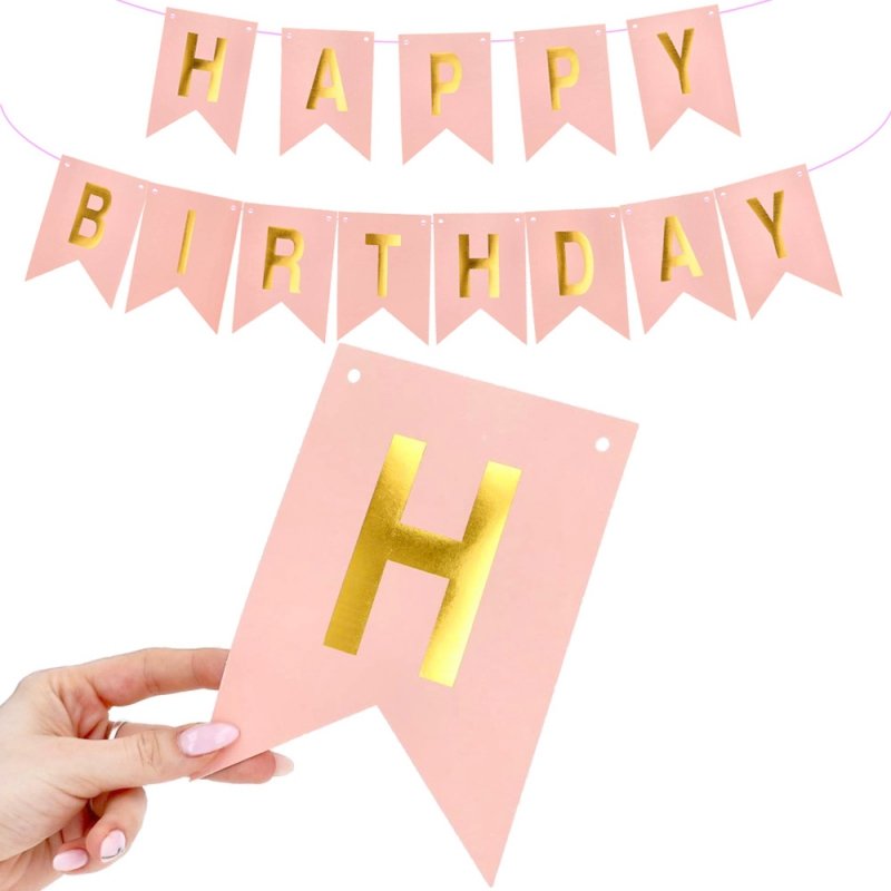 Baner Happy Birthday Róż [10 kompletów]