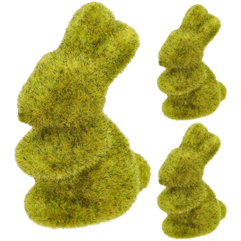 Zajączki Flokowane 3szt Zgniła Zieleń [100 kompletów]