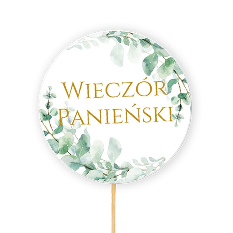 Duży Topper Na Wieczór Panieński Listki 16cm [5kompl]