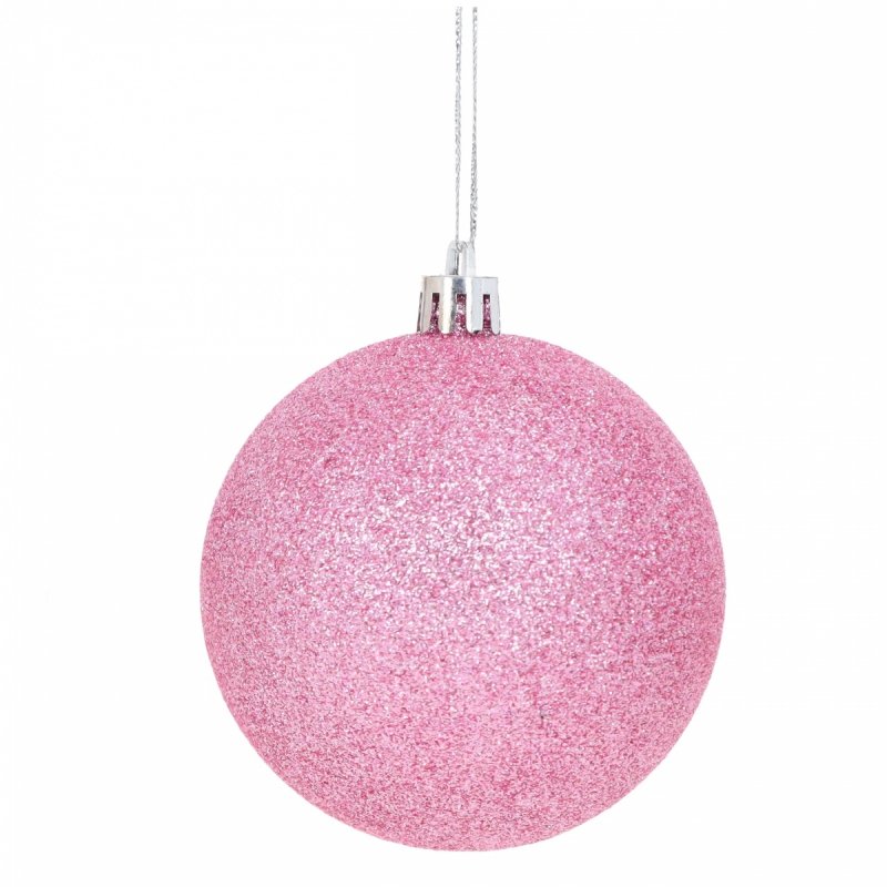 Bombki 12szt 8cm Róż KR1202B [2op]
