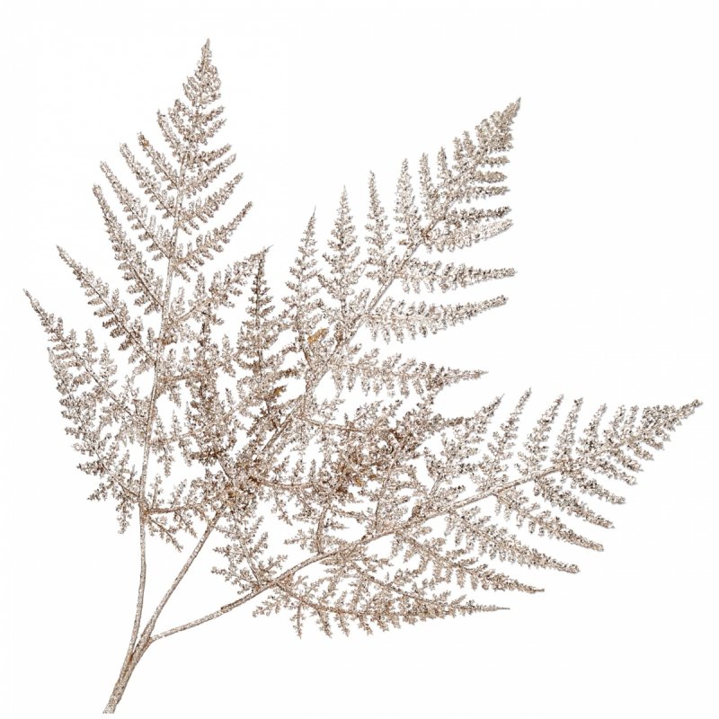 Gałązka Brokat Paproć Rose Gold 66cm KR1607 [50szt]