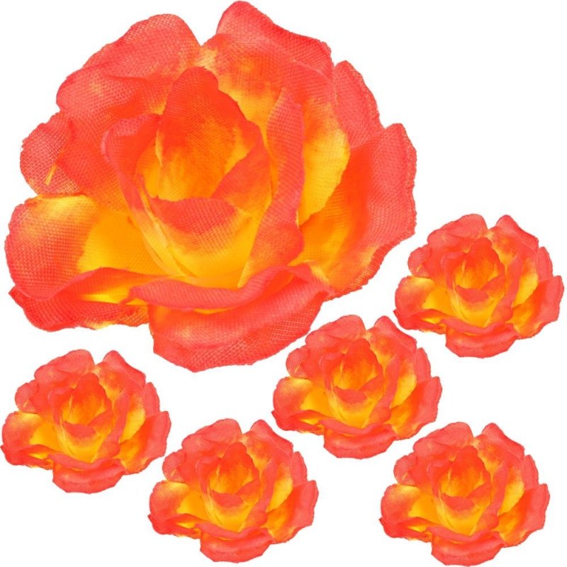 Główka Róża 6szt Pomarańcz [20opak]