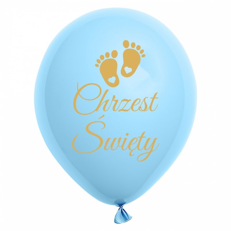 Balony Chrzest Stópki Błękit 10 sztuk KR546S [100op]