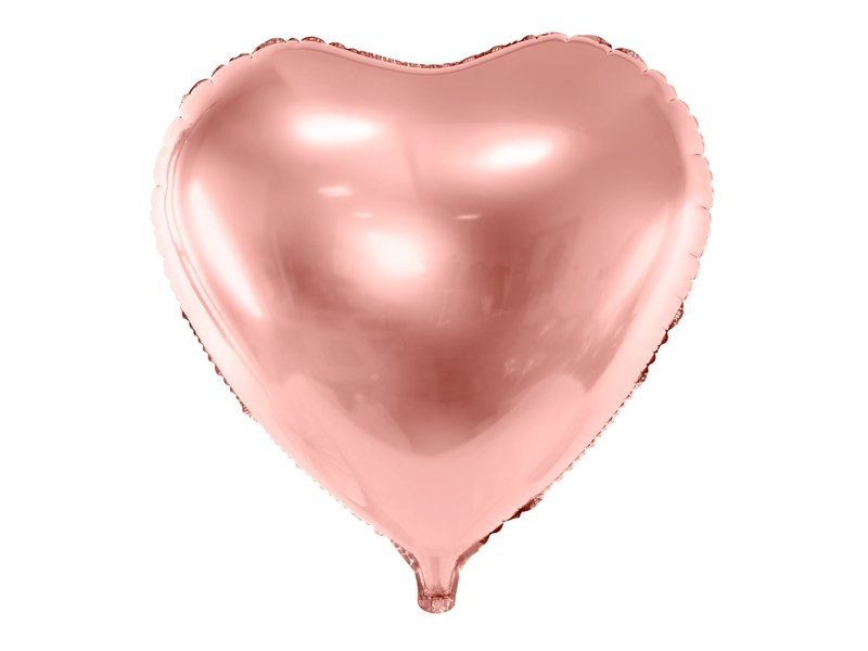 Balon Foliowy Serce 45cm Różowe Złoto [ Komplet - 20 sztuk ]