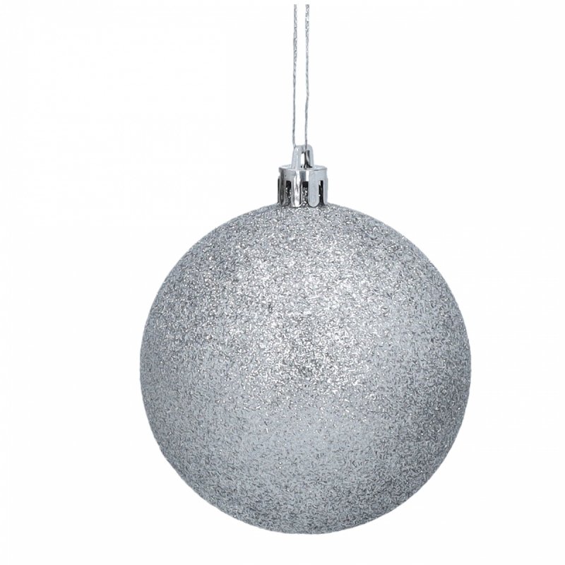Bombki 12szt 8cm Srebro KR1204E [10op]