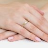 Pierścionek złoty 585 z brylantem 0,12ct zaręczynowy W-246