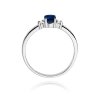 Pierścionek złoty 585 z brylantami 0,08ct szafirem 0,70ct W-264