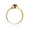 Pierścionek złoty 585 z brylantami 0,08ct rubinem 0,60ct W-330