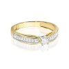 Pierścionek złoty 585 z brylantem 0,17ct zaręczynowy W-449