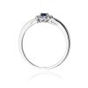 Pierścionek złoty 585 z brylantami 0,09ct szafirem 0,15ct W-185