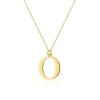 Łańcuszek złoty 585 literka R brylant 0,005ct zawieszka