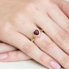 Pierścionek złoty 585 z brylantami 0,12ct rubinem 1,10ct W-310