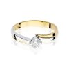 Pierścionek złoty 585 z brylantem 0,25ct W-231b zaręczynowy