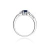 Pierścionek złoty 585 z brylantami 0,03ct szafirem 0,50ct W-10