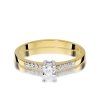 Pierścionek złoty 585 z brylantami 0,22ct W-382 zaręczynowy