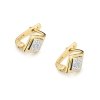 Kolczyki złote 585 z brylantami 0,08ct KO-52 angielskie