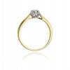 Pierścionek złoty 585 brylanty 0,15ct zaręczynowy W-62