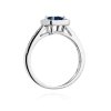 Pierścionek złoty 585 z brylantami 0,19ct szafirem 0,60ct W-403