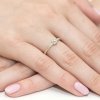 Pierścionek złoty 585 z brylantami 0,09ct zaręczynowy W-91