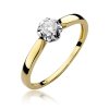 Pierścionek złoty 585 brylanty 0,15ct zaręczynowy W-62