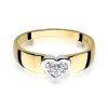 Pierścionek złoty 585 z brylantami 0,04ct zaręczynowy W-314