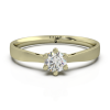 Pierścionek złoty 585 brylant 0,26ct zaręczynowy BR-0103B2