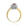 Pierścionek złoty 585 z brylantami 0,17ct rubinem 0,60ct W-284